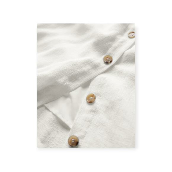 Commense White Linen Cotton Button Front Mini Dress XL NWT - Picture 4 of 5